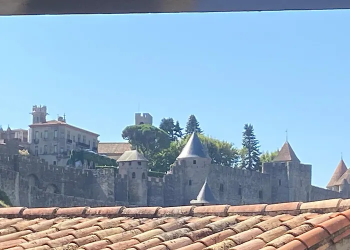 Au Pied De La Cite Medievale, Piscine, Vue Extraordinaire, Gite La Trivala A Carcassonne